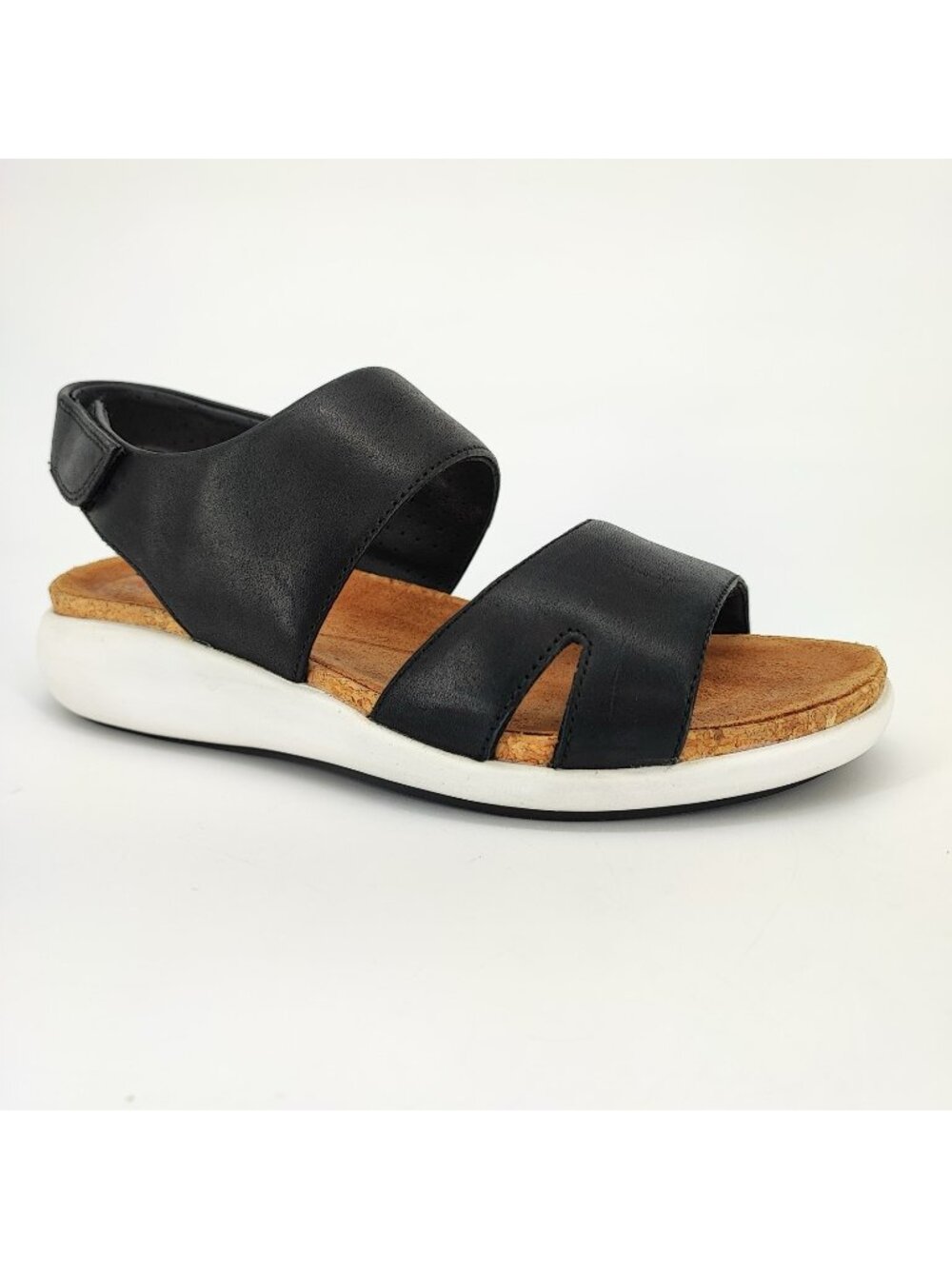 Clarks Un Bali Sling Women's Size 7.5 Sandals Leather Black Comfort 261417114050